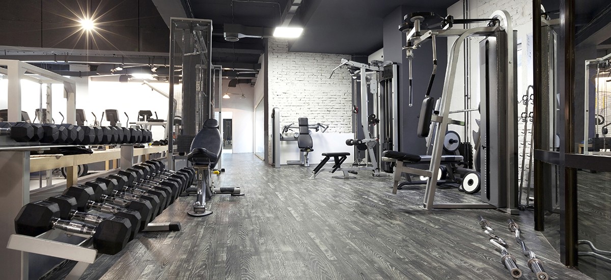 Inside the Fitness Room at office with equipment