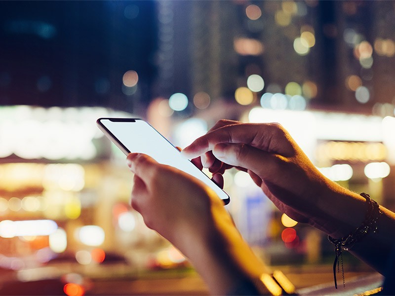 Woman using a smart phone