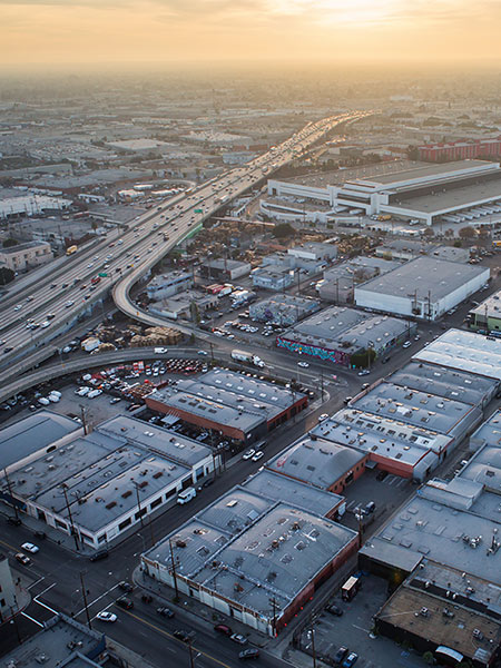 Aerial of industrial park