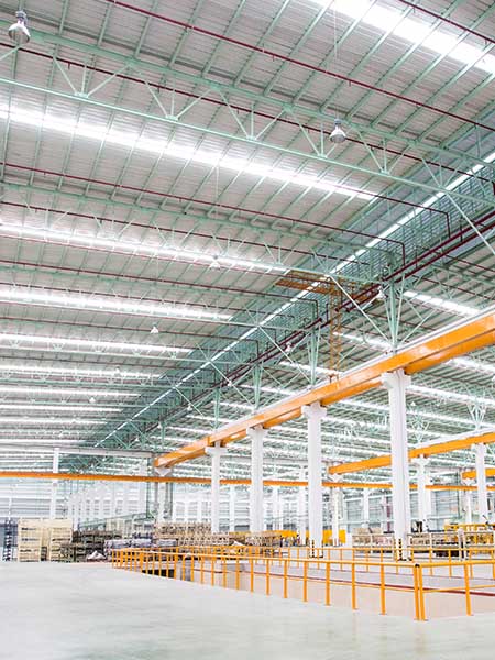White and orange warehouse