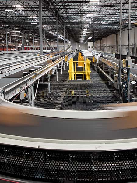 Boxes on conveyor belt