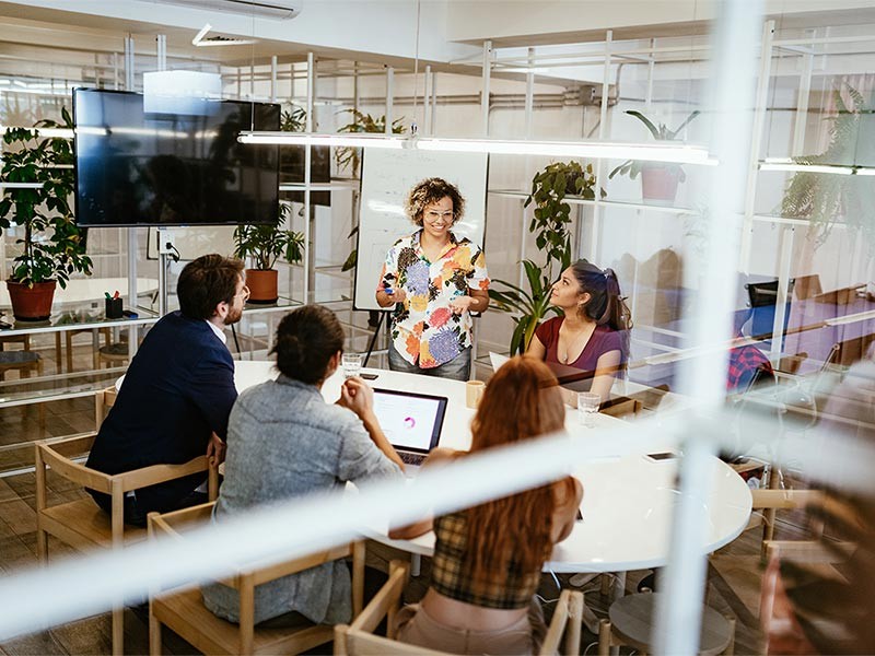 People working together in office