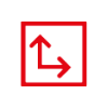 arrow in square icon