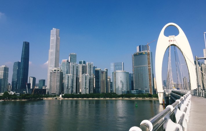 outer uber view of Guangzhou showing higher global corporate presence