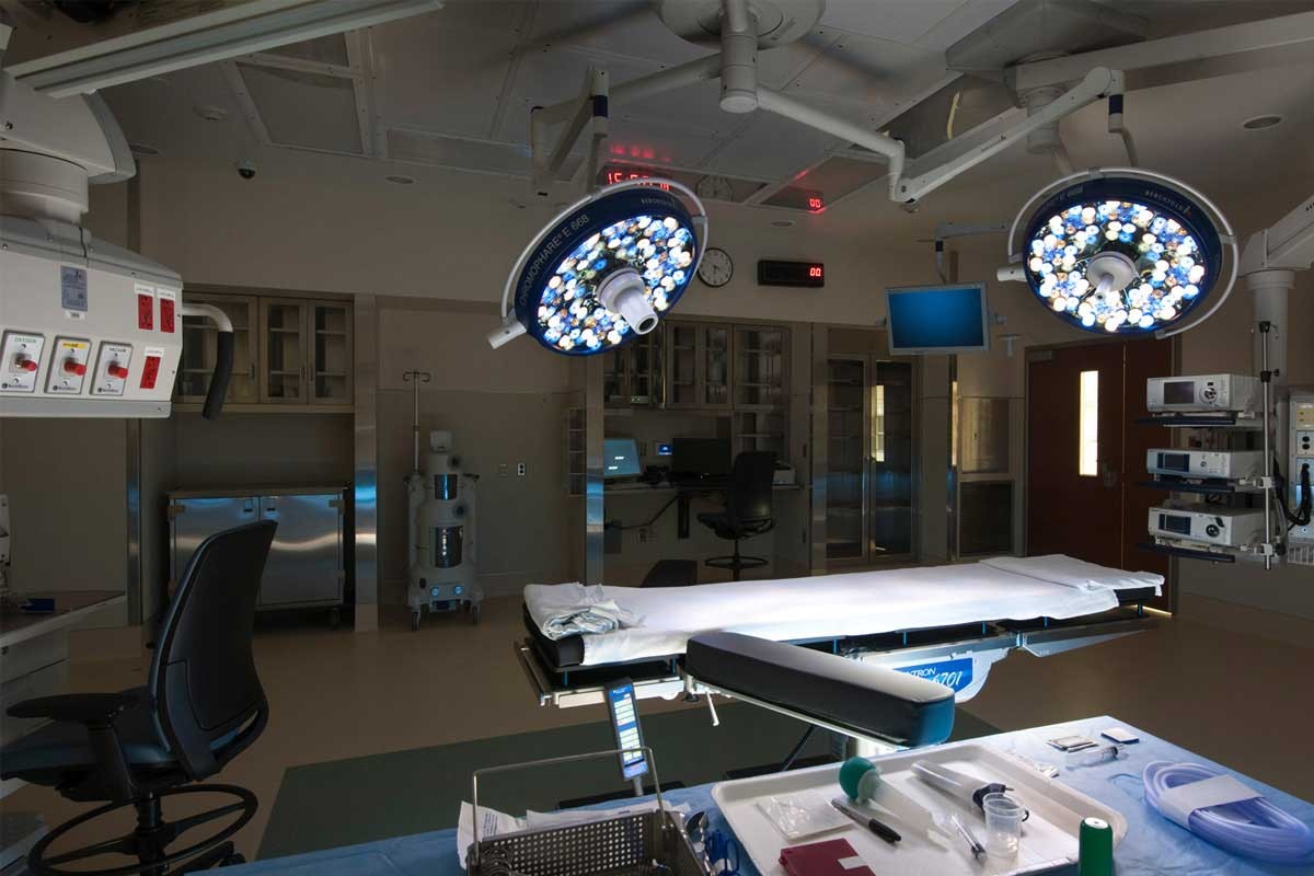 Interior view of an operation theatre in a hospital