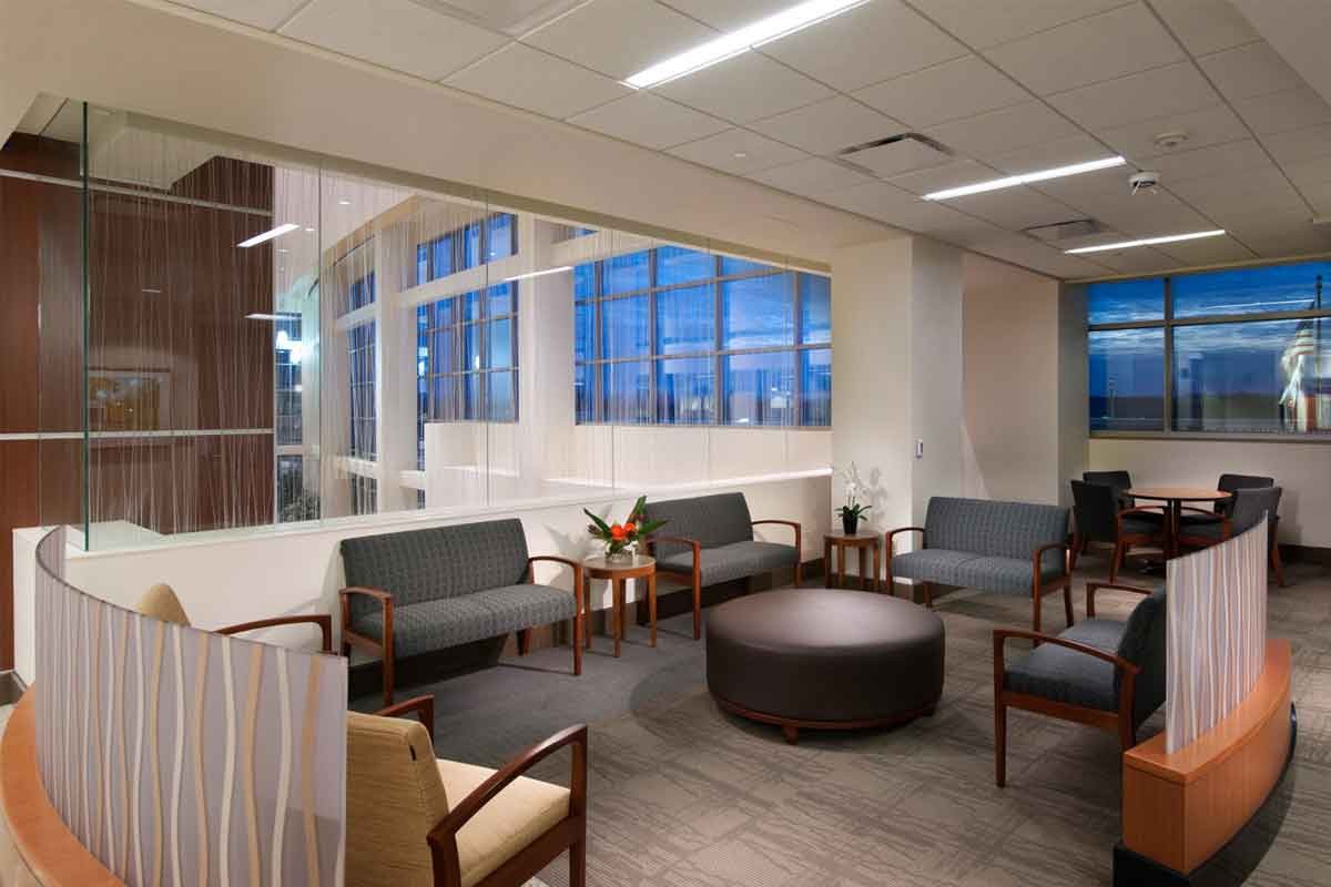 View of a waiting room in a hospital