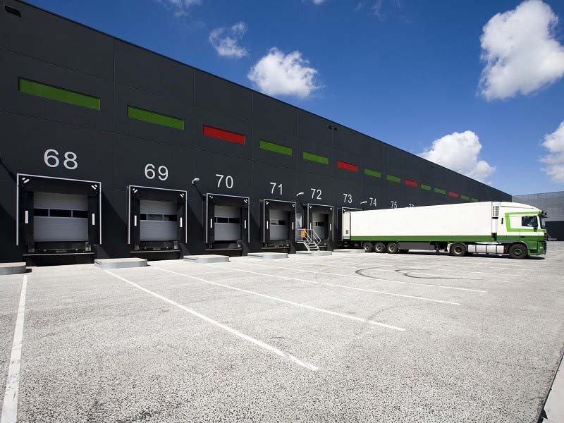 Exterior view of a carbon warehouse
