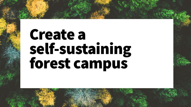 Et si une société immobilière pouvait créer un campus forestier autosuffisant?