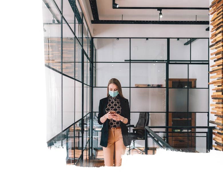 Re-entry of Employee in office area with mask