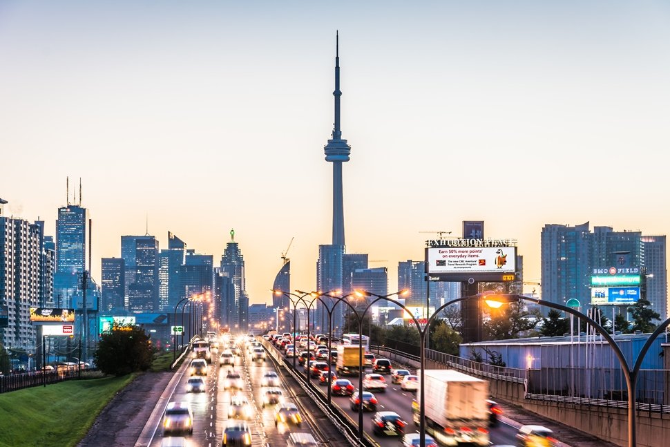 TORONTO,CANADA-MARCH 23,2013: Downtown Toronto during the rush hour morning traffic. Toronto is the Capital of Ontario and the most important financial centre in Canada; Shutterstock ID 239889070; Departmental Cost Code : 162800; Project Code: GMKT_SUP_4.9.1E; PO Number: GBLMKT/2015-082