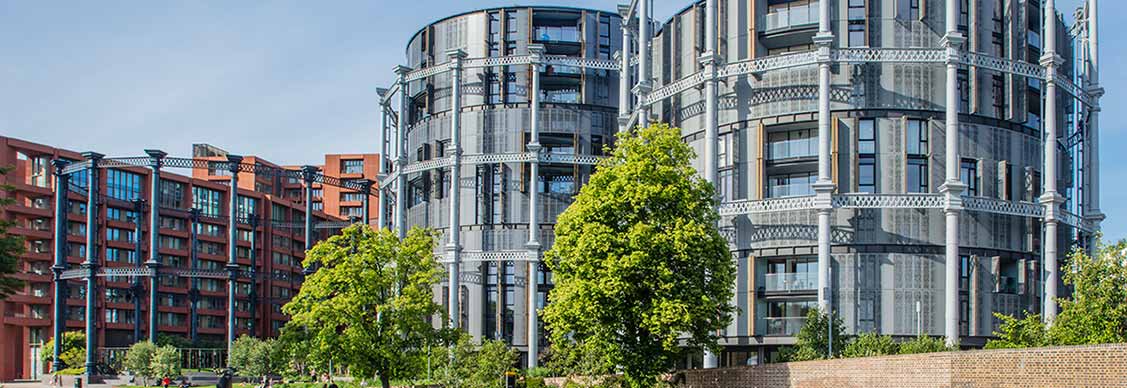 The Regents Canal and Gasholder park