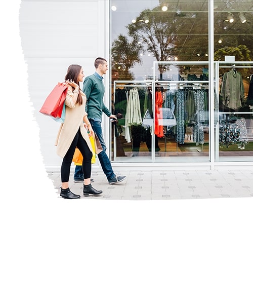 Couples doing shopping from retail store