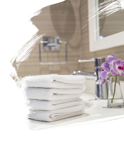 Hotel washroom towels