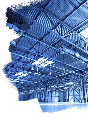 Modern empty warehouse interior