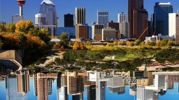 Downtown Calgary skyline view