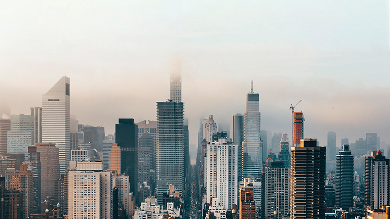 The Manhattan skyline